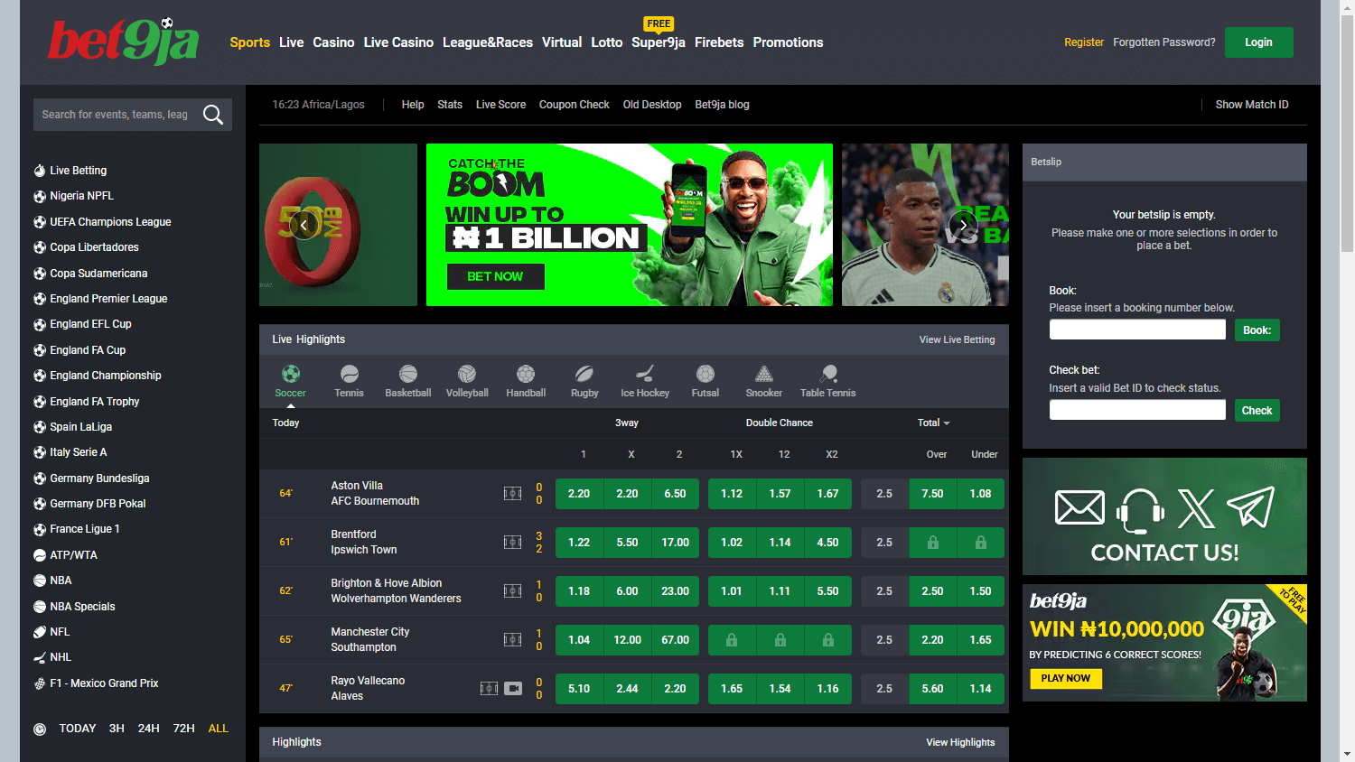 Bet9ja Casino Desktop screenshot